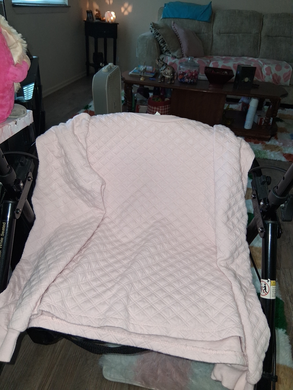 Workshop Republic Clothing Pale Pink Quilted Blouse